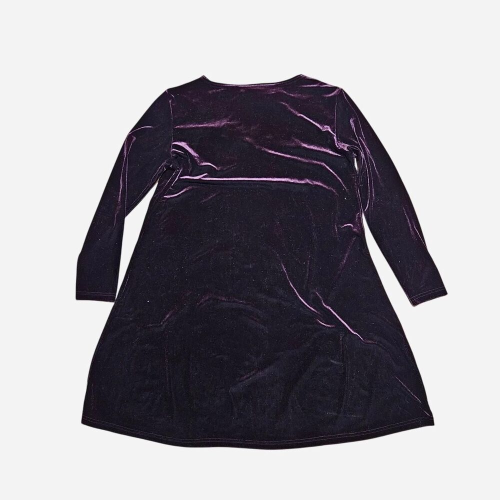 90s whimsigoth witchy dark purple velvet dress - Picture 2 of 3
